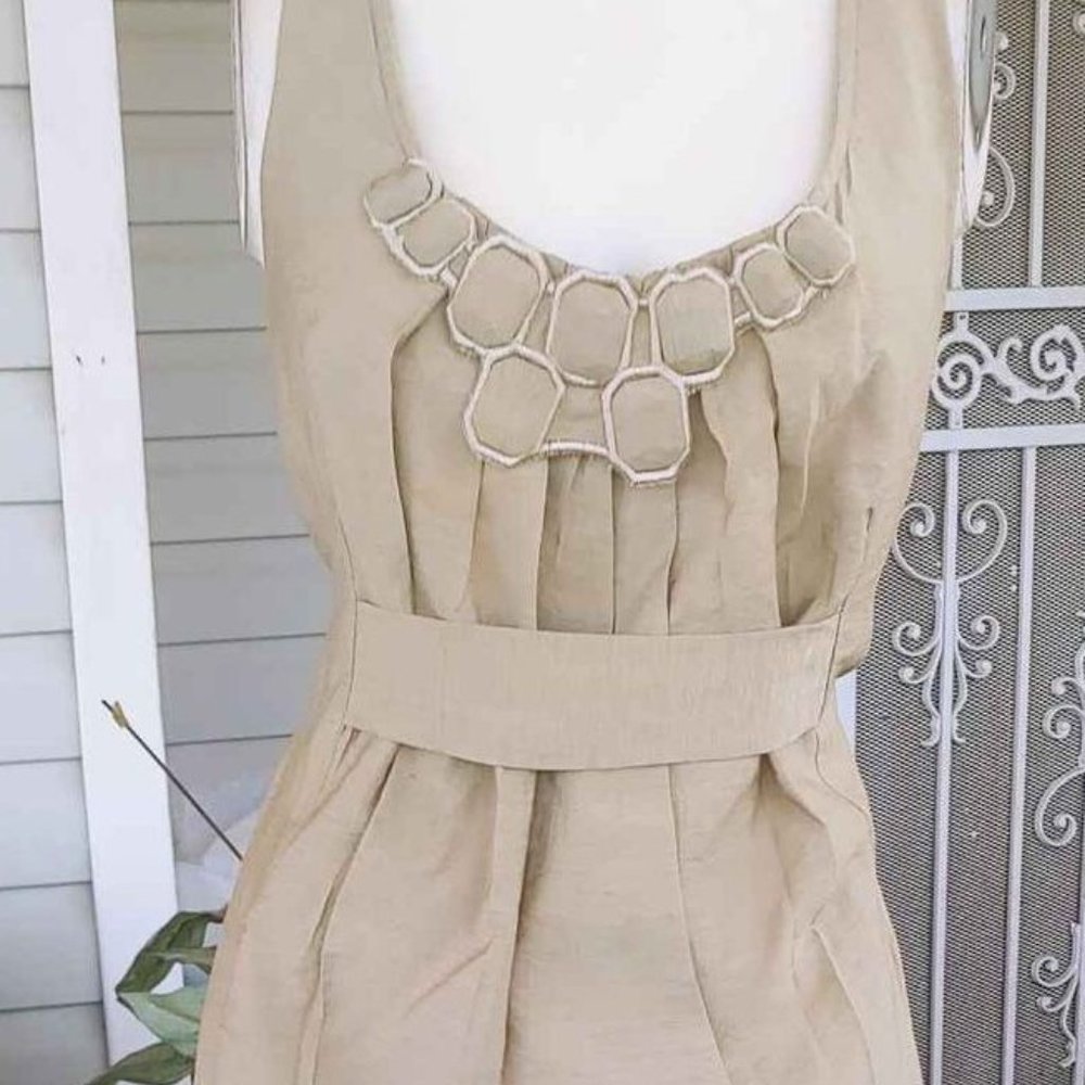 DESIGNER ADRIENNE VITTADINI-SIZE 12--MOCHA COLORED DRESS